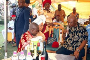 Chief Abiro blessing the couple