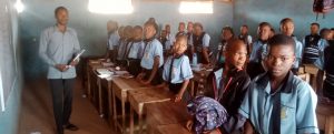 Some of the pupil at Evangel Comprehensive Secondary School in their class room