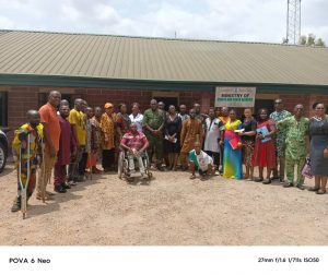 People with disabilities in a group Photo with commissioner for Grant and Donor agencies