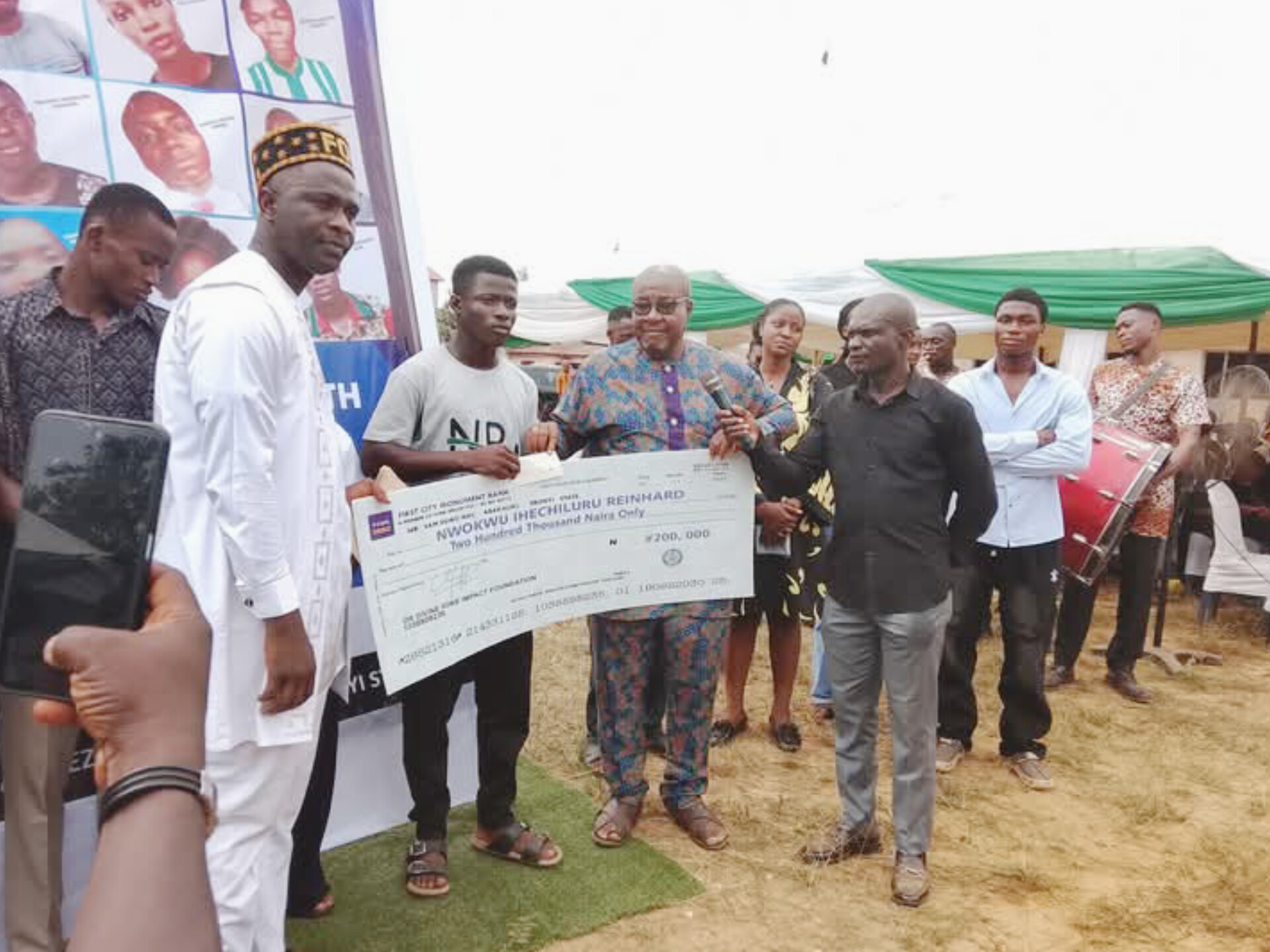 Dr Divine Igwe with one of the beneficiaries 