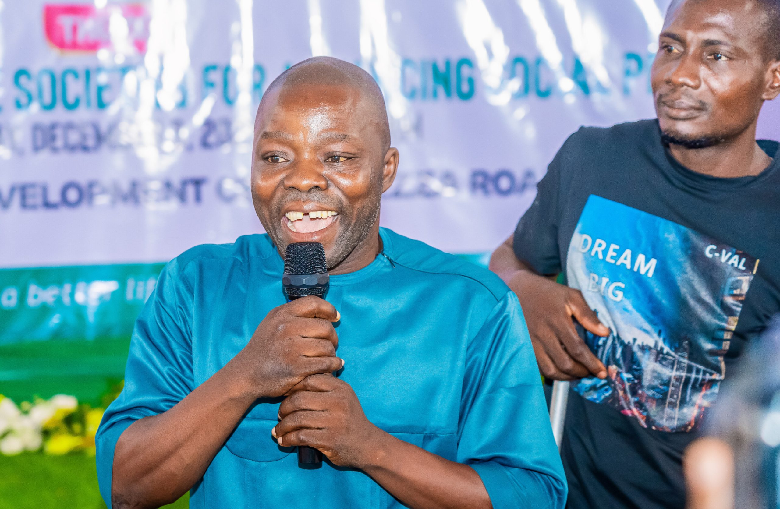 One of the PWDs expressing his gratitude 